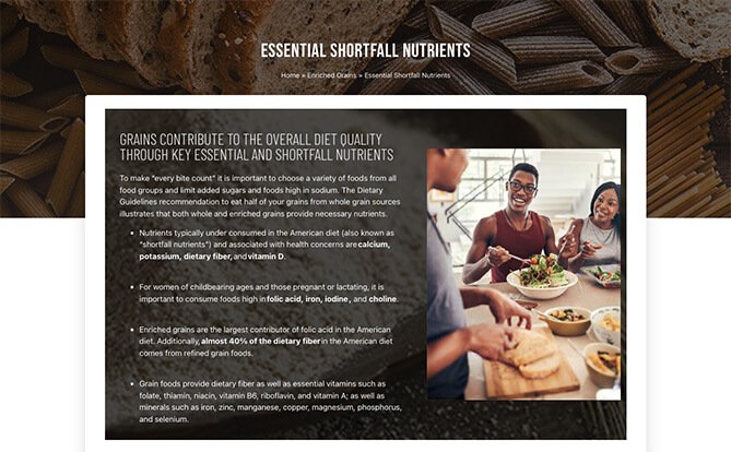 Essential shortfall nutrients page